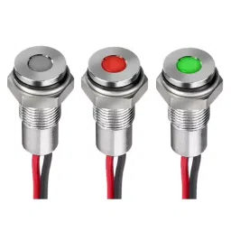 RS PRO Green, Red Panel Mount Indicator 10.8-13.2V DC, Mounting Hole Size 6 mm, Termination Type Lead Wires, IP Rating IP67, Model No 1713784-5