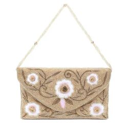 Odette Women Gold Embellished Clutch Bag-image-30