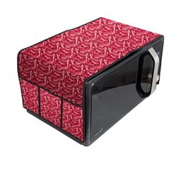 The Furnishing Tree Waterproof & Dustproof PVC Microwave Oven Top Cover with 6 Utility Pockets Frie-image-89