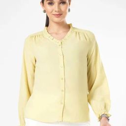 Annabelle by Pantaloons Yellow Plain Top-image-48