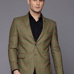 ESSAS club Checked Single-Breasted Slim Fit Casual Blazer-86