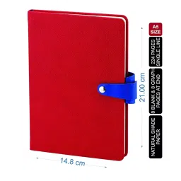 Worldone Pen Loop With Button Closure Notebook Size A5 Assorted Color, WPP1431 image 2