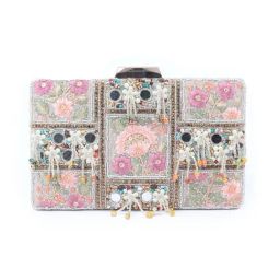 Odette Women Multi Embroidered Clutch Bag-image-54