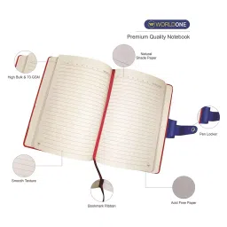 Worldone Pen Loop With Button Closure Notebook Size A5 Assorted Color, WPP1431 image 3