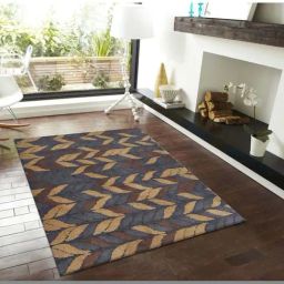 Presto Brown & Grey Polyester Carpet-12