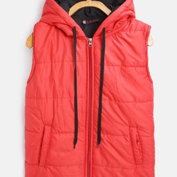 Belle Fille Unisex Kids Red Lightweight Longline Open Front Jacket-image-64