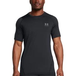 Under Armour Black Slim Fit Logo Printed Sports T-Shirt-image-56