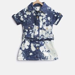 StyleStone Girls Blue Dyed Denim Shirt-image-40