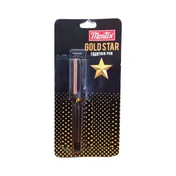 Montex Goldstar Fountain Pen Blue Ink Color Plastic for Home, School & Office Use-image-79