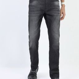 HIGHLANDER Men Grey Straight Fit Heavy Fade Stretchable Jeans-picture-25