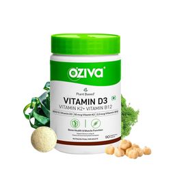 OZiva Vitamin D3+K2+B12 Tablets - 90 Tablets-74