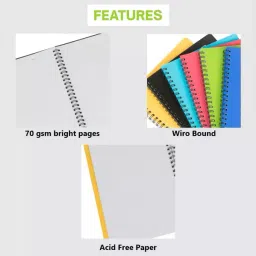 Worldone Wiro Bound Smart Notebook Size B5, WPE1226 (Pack of 5) image 4