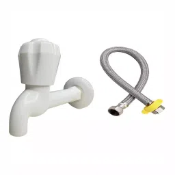 GENERIC Bathroom Faucet Set Stainless Steel Chrome Finish Silver & White, FG2281-image-81