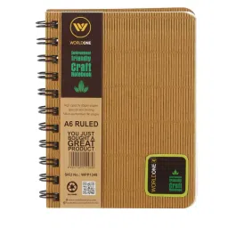 Worldone Wiro Craft Hard Bound Notebook Craft Size A6 160 Pages, WPP1348-37