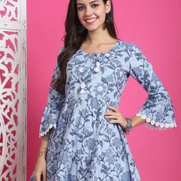 Roly Poly Women Floral Printed Pure Cotton Ethnic Tunic-picture-36
