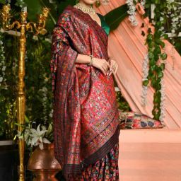 BEATITUDE Multicolored Woven Saree With Unstitched Blouse-picture-23
