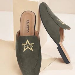 Fausto Men's Olive Mule Shoes-image-54