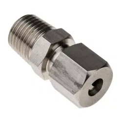 RS PRO Thermocouple Compression Fitting for Thermocouple 1/4 BSPT 6 mm Probe, 3817390-15
