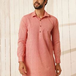 JAYPORE Woven Design Shirt Collar Kurta-image-97