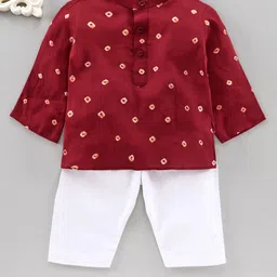 JAV CREATIONS Boys Ethnic Motifs Regular Pure Cotton Kurta with Pyjamas-image-9
