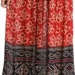 Exotic India Bandhani Printed Maxi Flared Skirt-picture-14