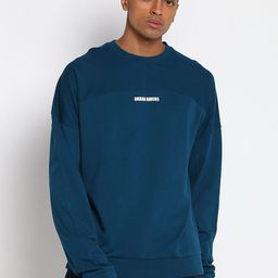 Lee Men Teal Cotton Sweatshirt-image-9