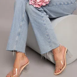 Truffle Collection PU Block Mules-58
