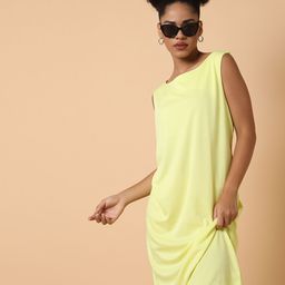 SHOWOFF Boat Neck Cotton A-Line Midi Dress-image-13