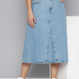 Levis Women High Rise A-Line Denim Skirt-image-39