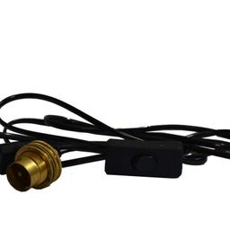 generic Total Led Light B22 Brass lamp Holder with 90 Inches Long Wire with On/Off Bed Switch Button Wire for Table lamp or lamp Base image 1