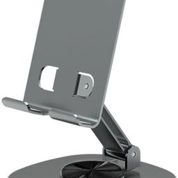coku Mobile Phone Stand 360° Rotation Height and Angle Adjustable Cell Phone Stand for Desk Office Foldable Desktop Phone Holder for Smartphone 4-10'' Tablet Holder (Violet) image 1