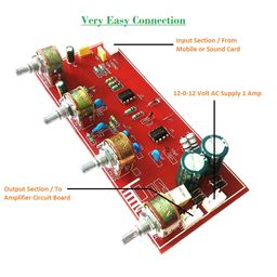 generic Stereo Pre Amplifier Board, Bass Treble Mid and Volume Control Preamp Board, Suitable for All Type of Amplifier Board, No Noise Circuit Board, 3 Band Circuit Board, Low Mid High Band Preamp Board. image 4