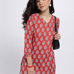 Anouk Rustic Ethnic Motifs Printed V-Neck Straight Kurti-picture-40