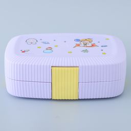 Lunch Box with Spoon Aladdin Print - Purple-image-45