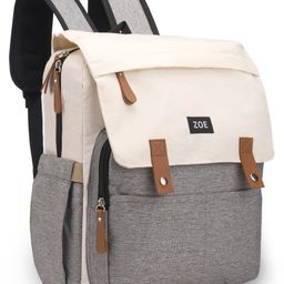 Zoe Multi-purpose Travel Friendly Diaper Backpack With Pacifier Holder - Grey-62