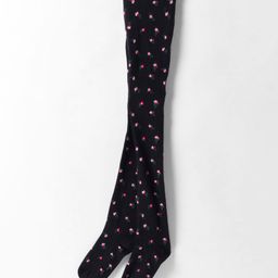 Mustang Cotton KnitFooted Tights with Floral Design - Black-image-39