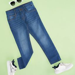 Pantaloons Junior Cotton Mild Washed Jeans - Blue-picture-16