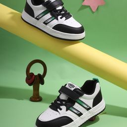 TRUFFLE COLLECTION Colour Blocked With Lace Up & Velcro Closure Sneakers - Black-image-64