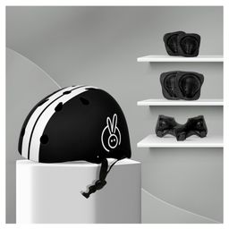 R for Rabbit Protection Gear Set with Helmet Elbow Pads Knee Pads & Wrist Guards Safety Certified Light weight Adjustable for Skating Cycling & Scooter - Black-26