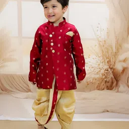 BownBee Boys Printed Regular Kurta with Dhoti Pants-picture-8