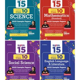 disha publications Combo of Super 15 CBSE Class 10 Science, Social Science, Mathematics & English Language & Literature 2025 Sample Papers 3rd Edition | 2024 Solved Papers | Topper Answer Sheet | image 2