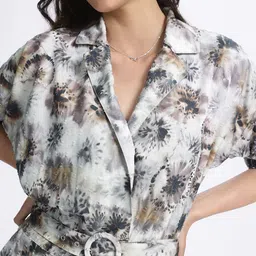 glitchez Printed Dobby Weave Playsuit image 4