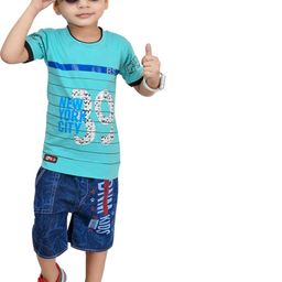 Zenat Boys Printed T-shirt with Shorts-picture-8