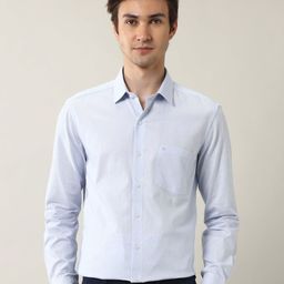 Arrow Men Slim Fit Spread Collar Textured Cotton Formal Shirt-picture-14