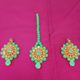 Anouk Women Fluorescent Green Jewellery Set-image-88