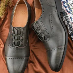 House of Pataudi Men Comfortable Formal Brogues-image-54