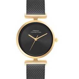 French Connection Women Round Dial & Stainless Steel Textured Straps Analogue Watch FCU7BM-image-46
