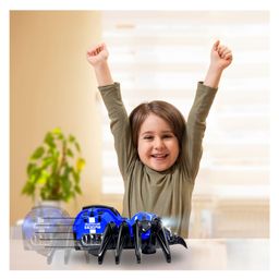 Planet of Toys Mechanical Spider Machine with Lights, Music & 360° Rotating Wheels | Engaging Toy with Realistic Spider Movements & LED Lighting Effects | Interactive Play for Kids | Durable & Safe Design - Blue image 5