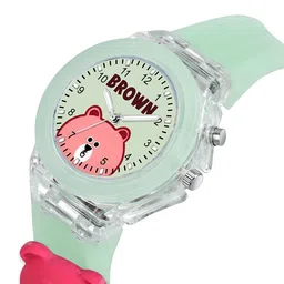 SWADESI STUFF Unisex Kids Dial & Straps Analogue Multi Function Watch MULTI LIGHT GREEN PANDA image 3