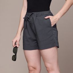 The Roadster Lifestyle Co. Women Textured Shorts-picture-12